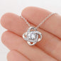 Jewelry To My Wife, Loving Is You My Life Knot Pendant With Message Card
