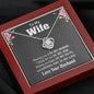Jewelry Mahogany Style Luxury Box To My Wife, Loving Is You My Life Knot Pendant With Message Card