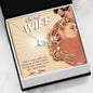 "To My Wife Loving You Was The Best Decision Of My Life" Custom Message Card Necklace