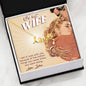 "To My Wife Loving You Was The Best Decision Of My Life" Custom Message Card Necklace