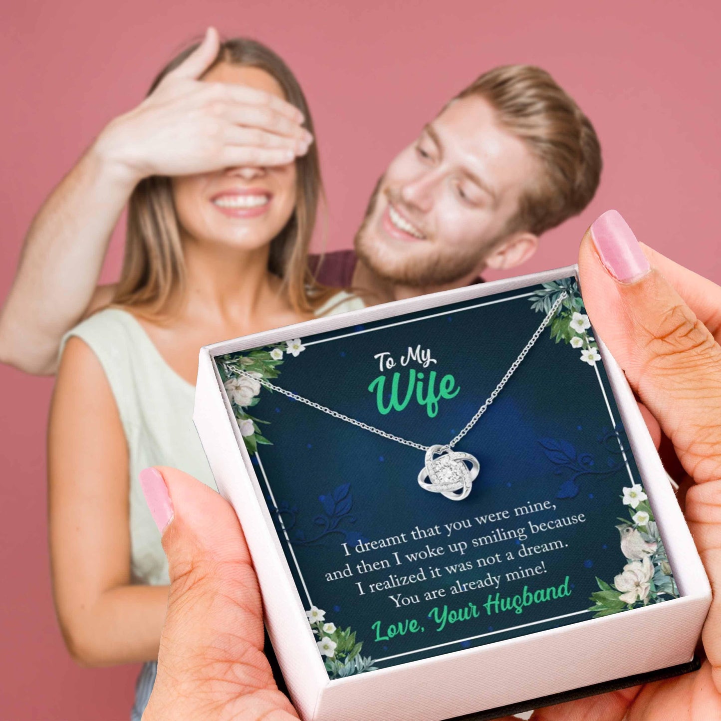 Jewelry 14K White Gold Finish To My Wife Necklace-You Are Already Mine