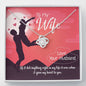 Jewelry 14K White Gold Finish To My Wife Pendant-I Gave My Heart To You