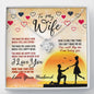 Jewelry 14K White Gold Finish To My Wife Pendant-You Make Me Smile