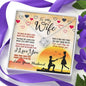 Jewelry 14K White Gold Finish To My Wife Pendant-You Make Me Smile
