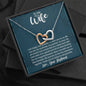 Jewelry To My Wife Two Heart Necklace With Message Card