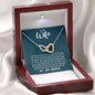 Jewelry To My Wife Two Heart Necklace With Message Card