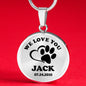 We Love You Dog Customized Necklace