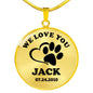 We Love You Dog Customized Necklace