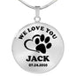 We Love You Dog Customized Necklace