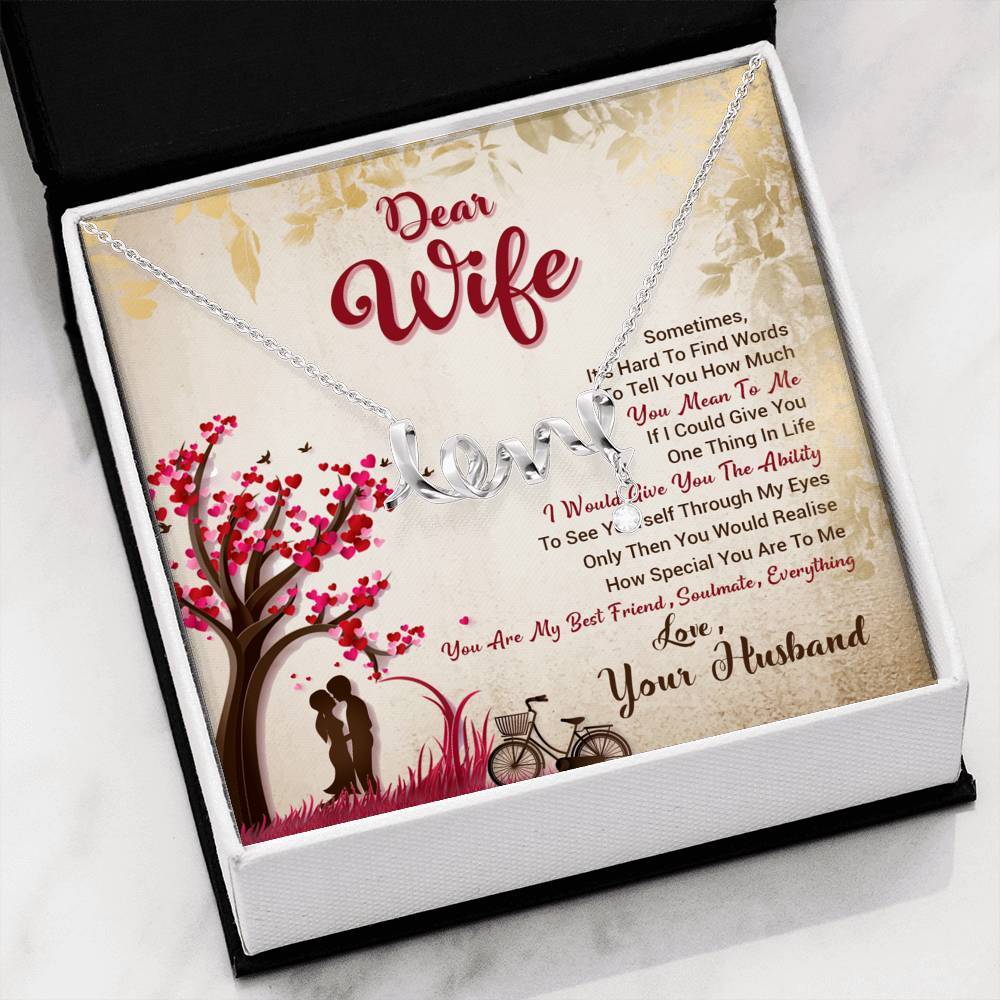 "You Are My Best Friend, Soulmate, Everything" Necklace With Message Card For Wife