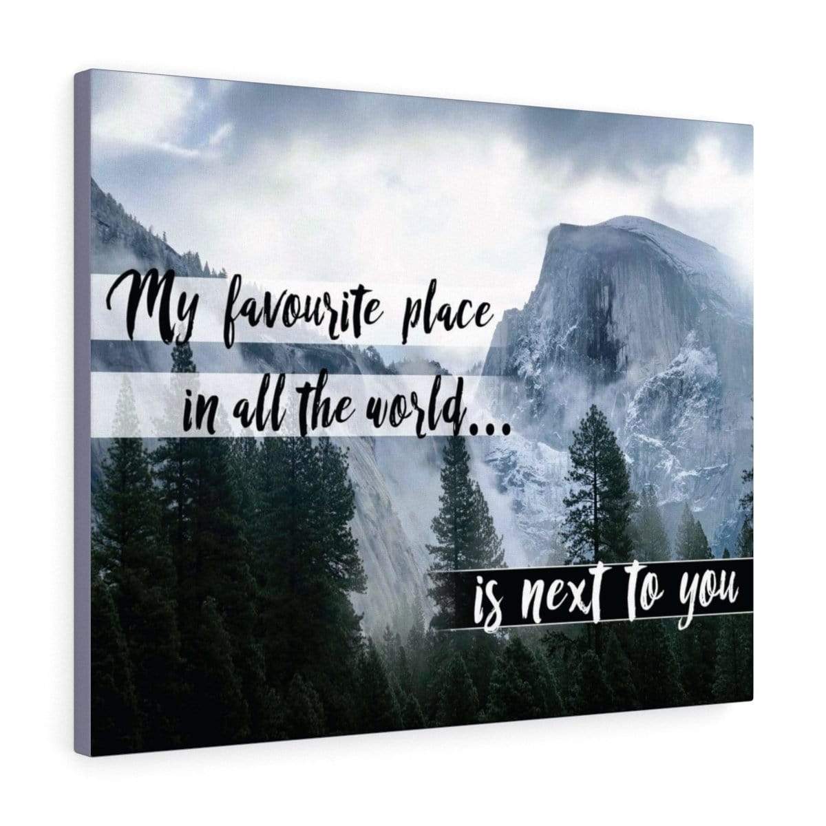 "My Favorite Place Is Next To You" Love Wall Canvas
