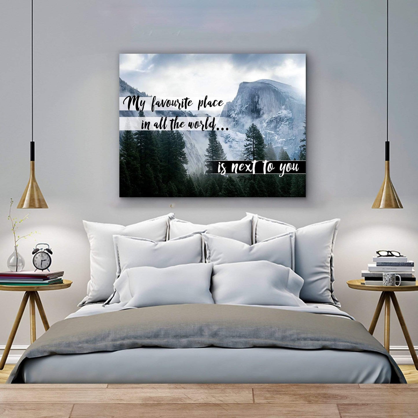 "My Favorite Place Is Next To You" Love Wall Canvas