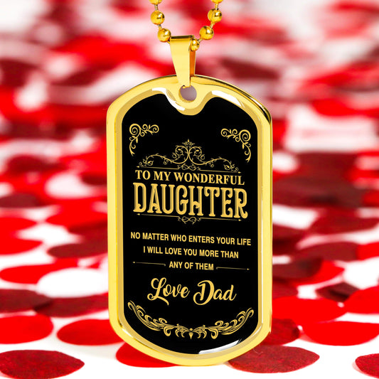 Luxury Military Necklace For Daughter