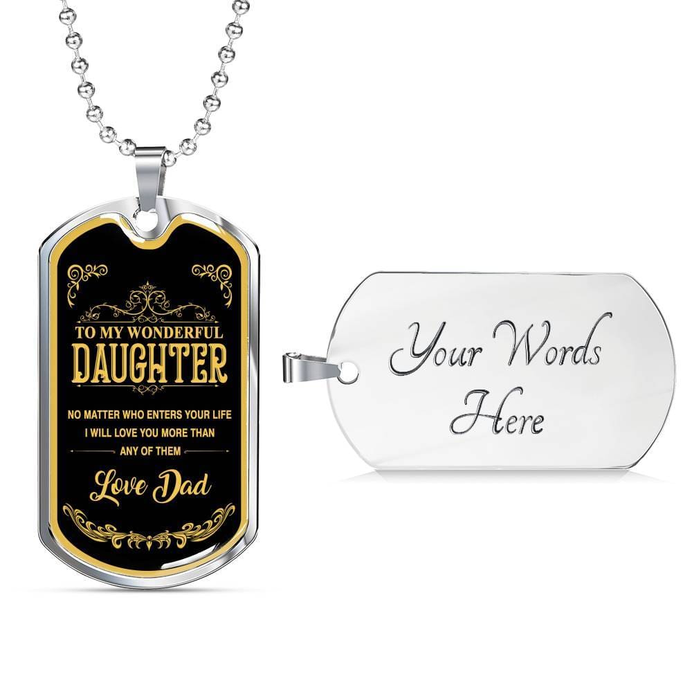 Luxury Military Necklace For Daughter