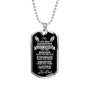 To My Strong Daughter Luxury Military Necklace