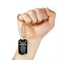 To My Strong Daughter Luxury Military Necklace
