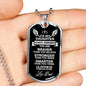 To My Strong Daughter Luxury Military Necklace