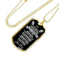 To My Strong Daughter Luxury Military Necklace