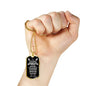 To My Strong Daughter Luxury Military Necklace
