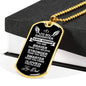To My Strong Daughter Luxury Military Necklace