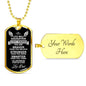 To My Strong Daughter Luxury Military Necklace