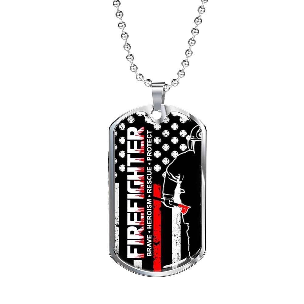 Fire Fighter Military Necklace