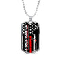 Fire Fighter Military Necklace