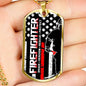 Fire Fighter Military Necklace