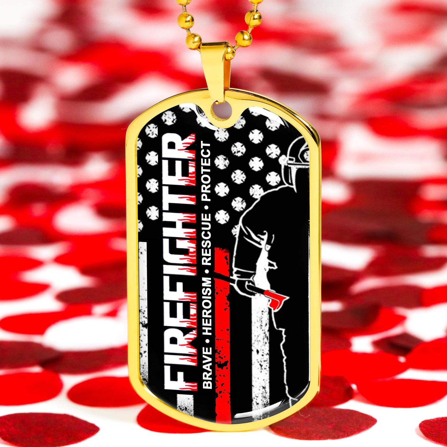 Fire Fighter Military Necklace