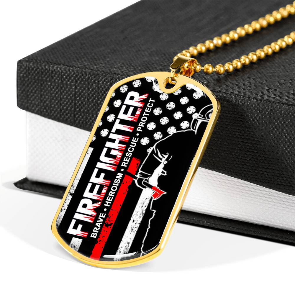 Fire Fighter Military Necklace