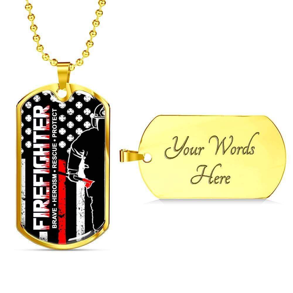 Fire Fighter Military Necklace