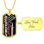 Fire Fighter Military Necklace