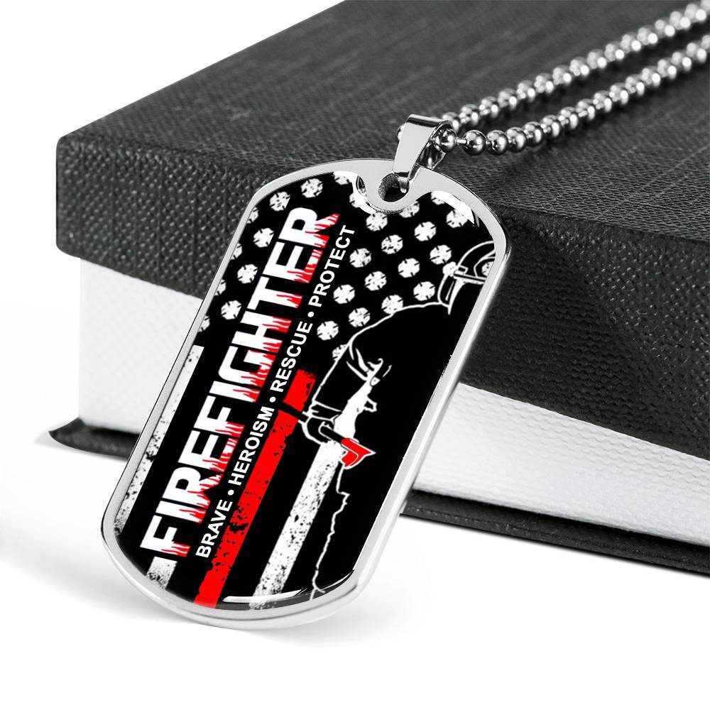 Fire Fighter Military Necklace