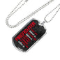 Luxury Military Fire Fighter Necklace With Engraving