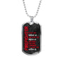 Luxury Military Fire Fighter Necklace With Engraving