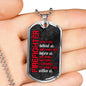 Luxury Military Fire Fighter Necklace With Engraving
