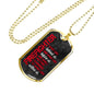 Luxury Military Fire Fighter Necklace With Engraving