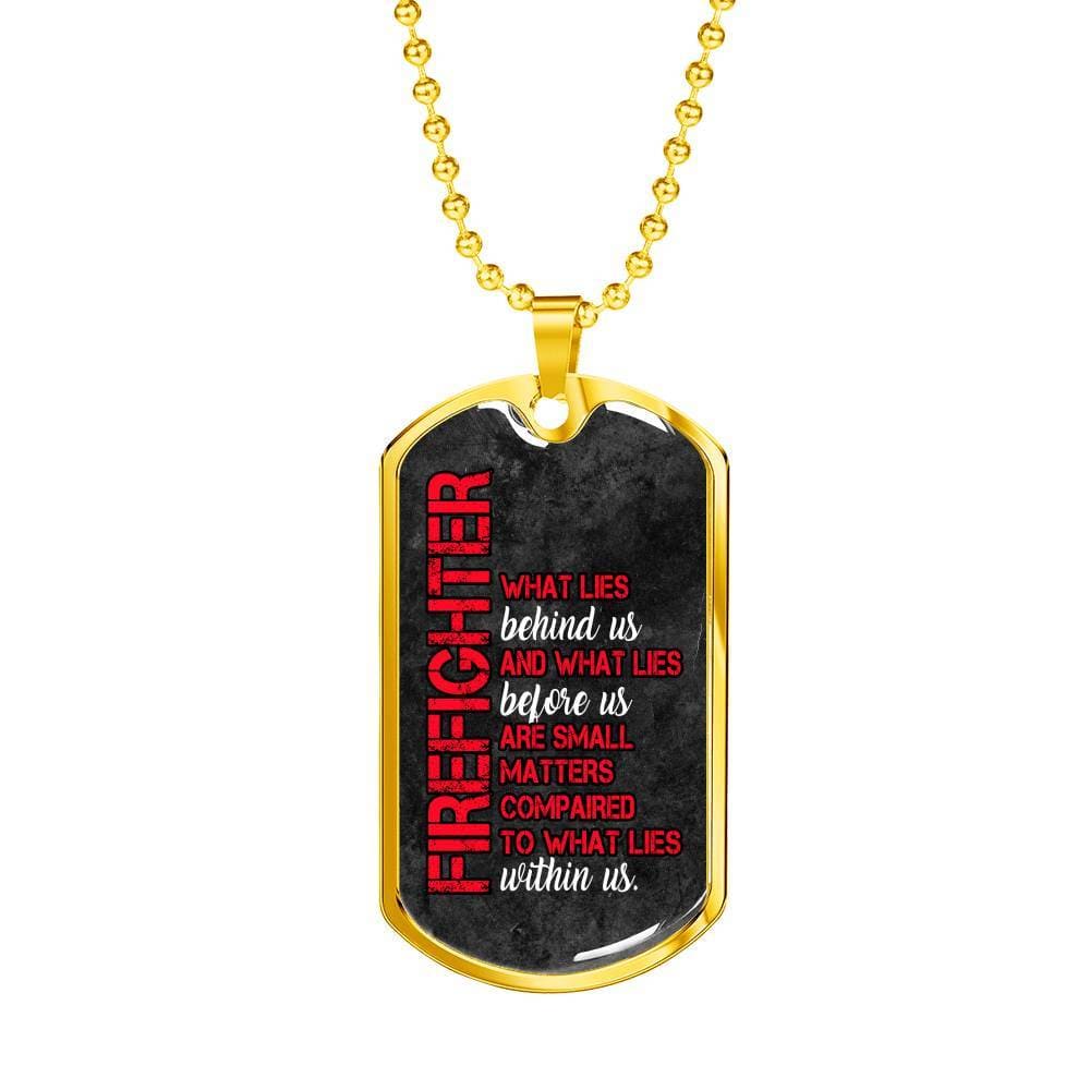 Luxury Military Fire Fighter Necklace With Engraving