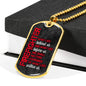 Luxury Military Fire Fighter Necklace With Engraving