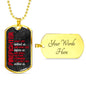 Luxury Military Fire Fighter Necklace With Engraving