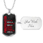 Luxury Military Fire Fighter Necklace With Engraving