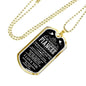 Gift To Your Fiancee Military Necklace With Engraving