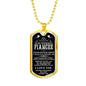 Gift To Your Fiancee Military Necklace With Engraving