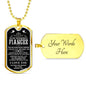Gift To Your Fiancee Military Necklace With Engraving