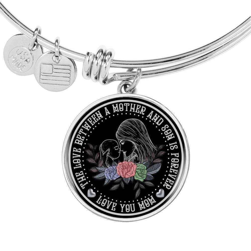 Love You Mom Silver Bracelet