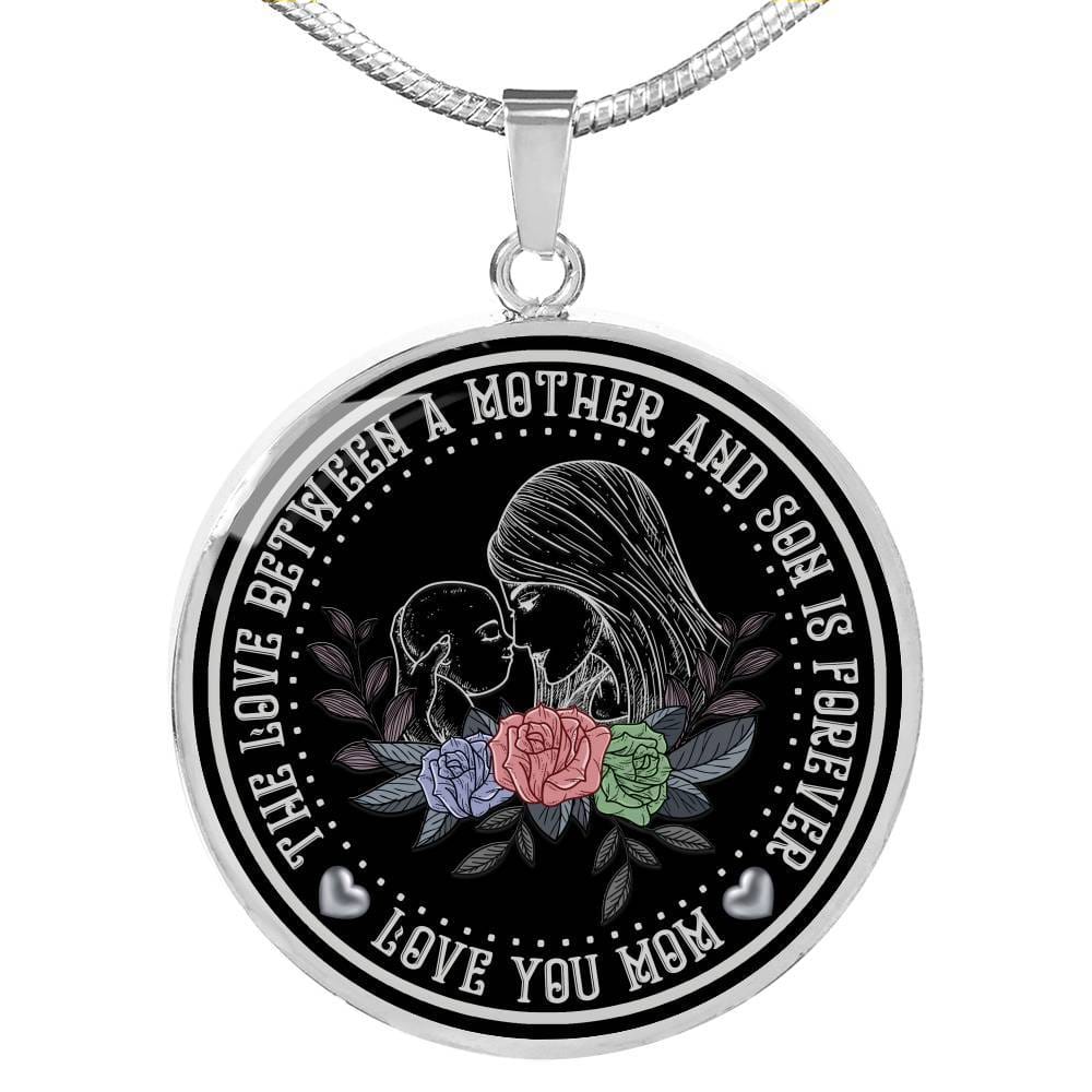 Love You Mom Silver Pendant