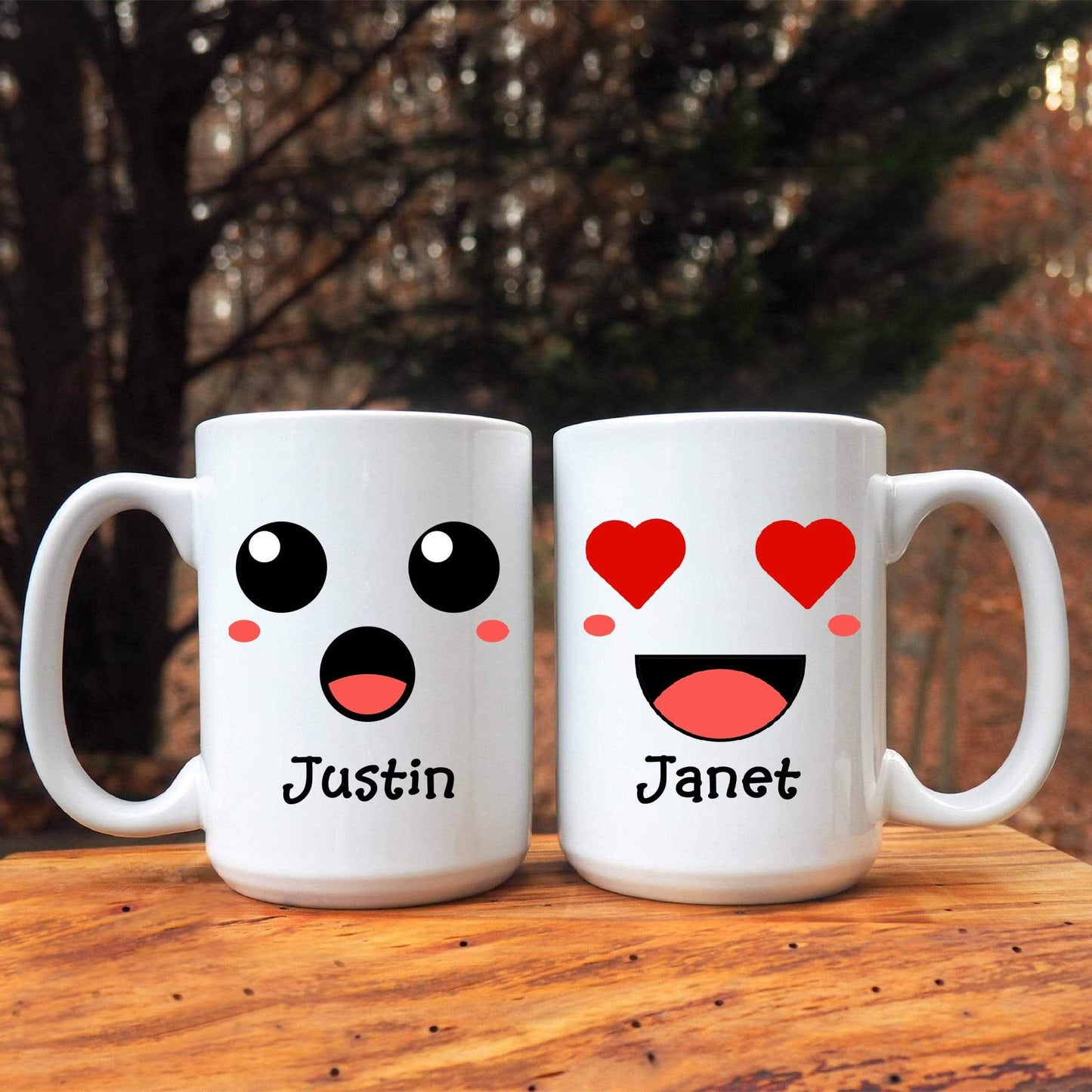 Mugs 15 Oz Smiley Couple Ceramic Mug
