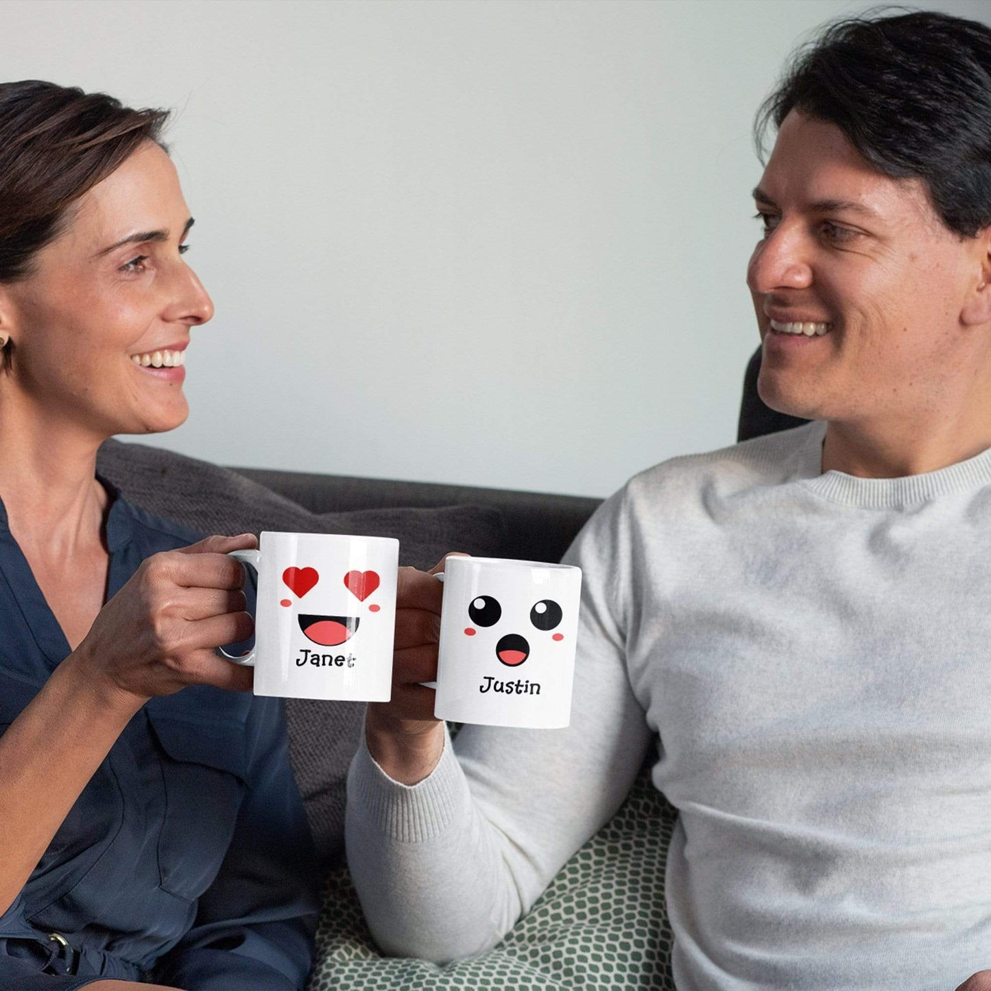 Mugs Smiley Couple Ceramic Mug
