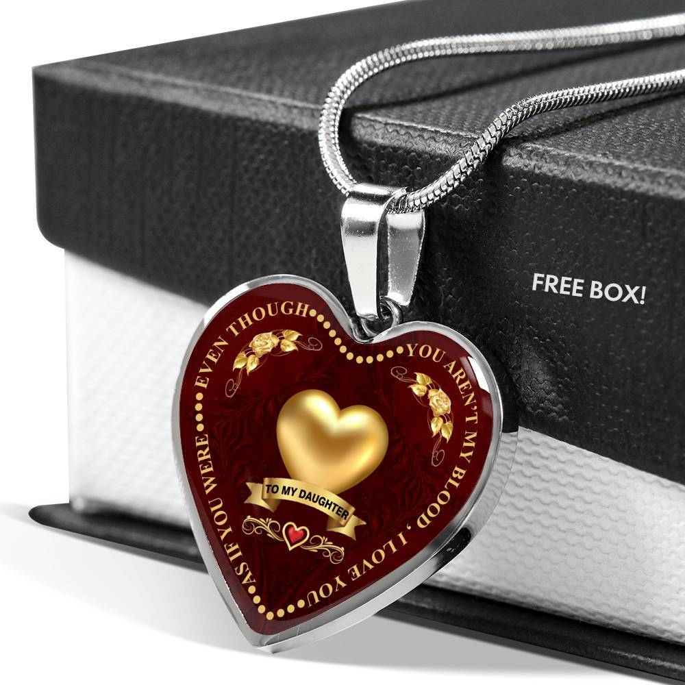 To My Daughter Whom I Love The Most Engraved Necklace