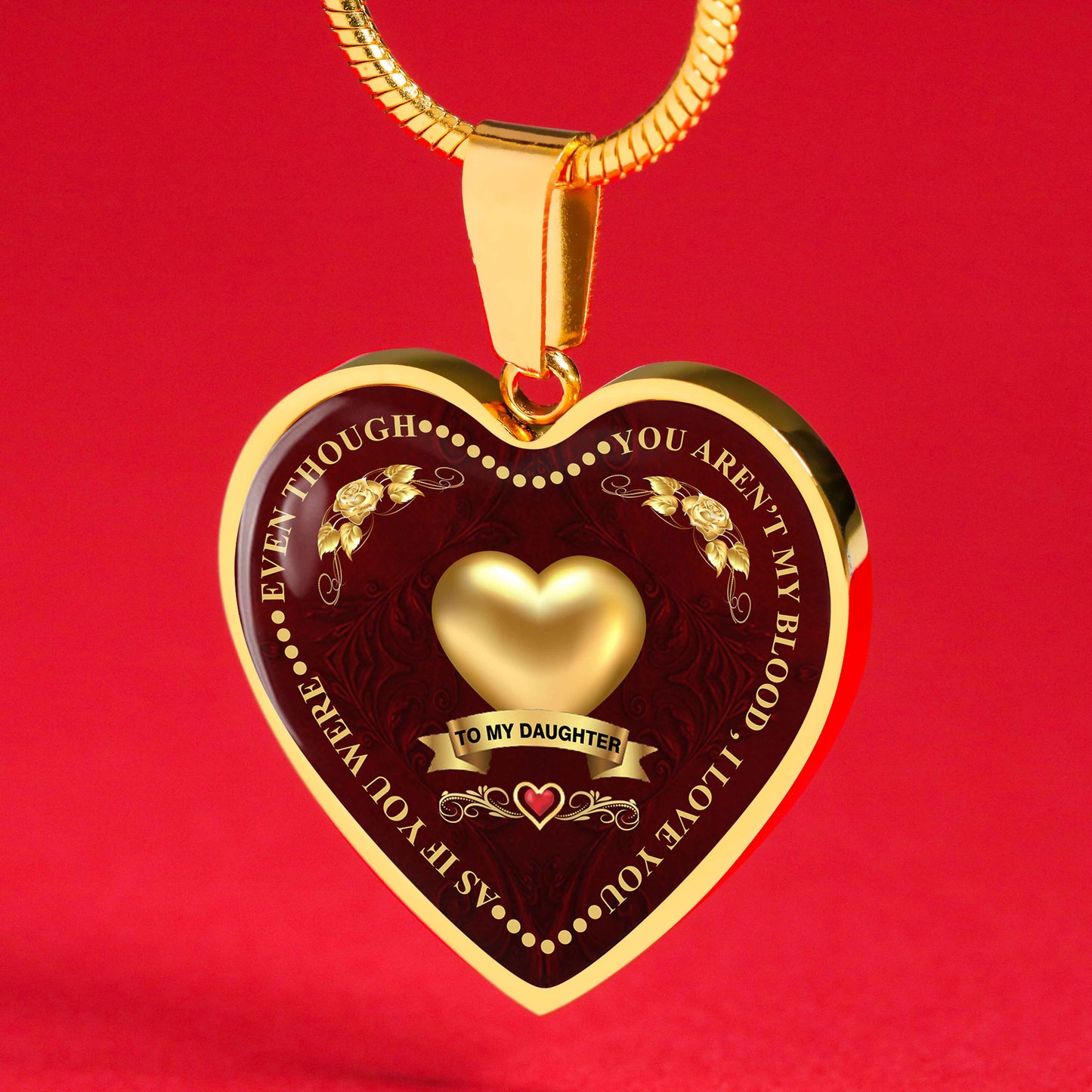 To My Daughter Whom I Love The Most Engraved Necklace